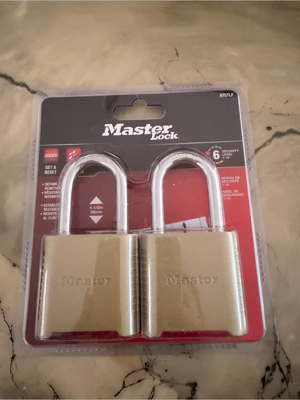 Masters Gold Padlock Duo with Silver Shackles
